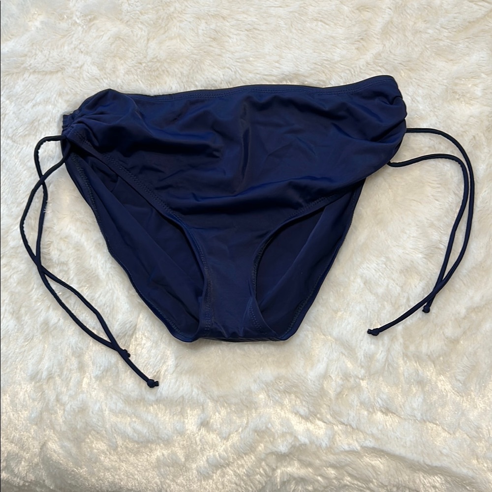 Navy Blue Bikini Bottom with Side Ties